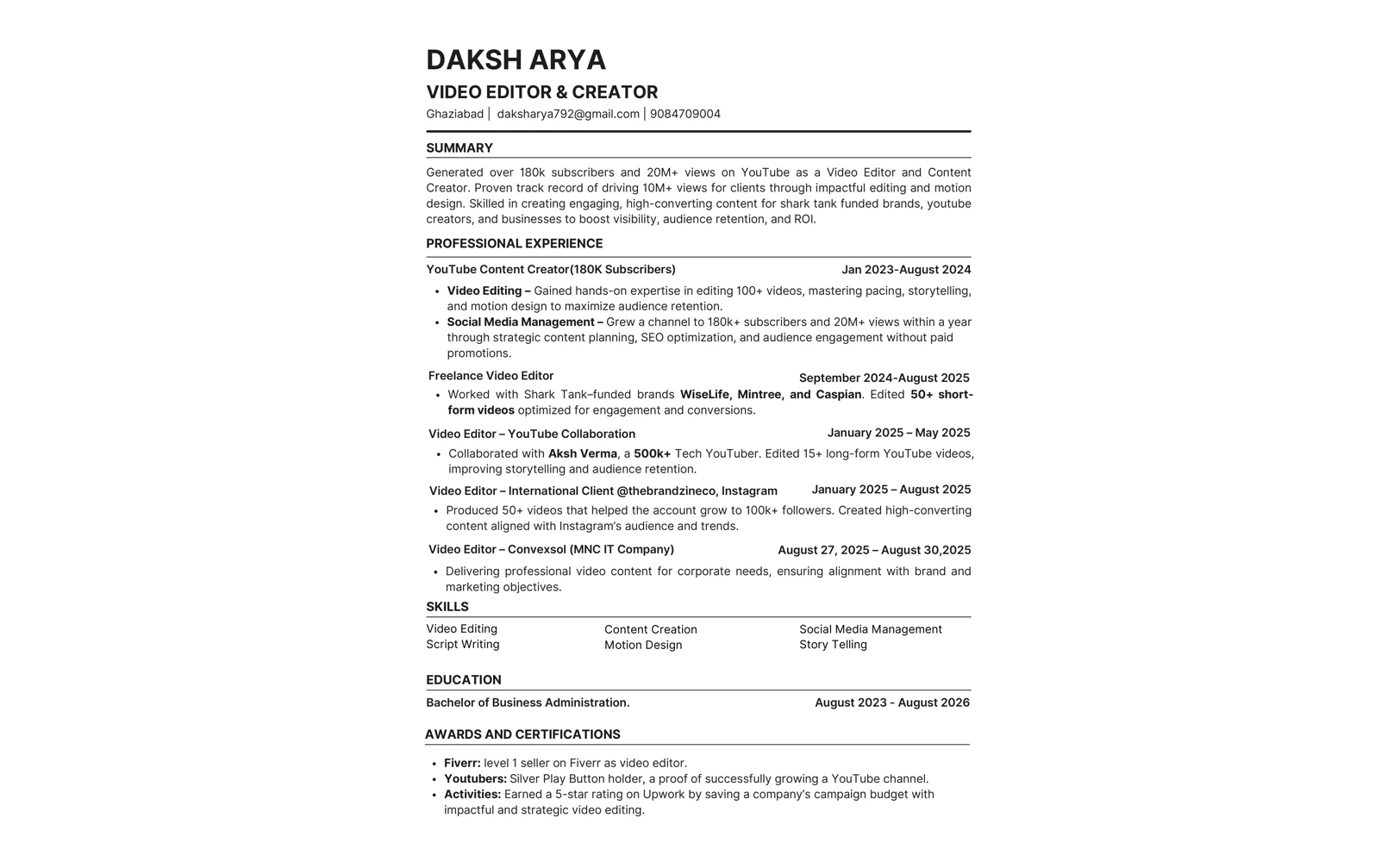 Resume 9
